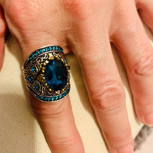 Absolutely stunning Mosaic ring 18k gold - Picture 2 of 8